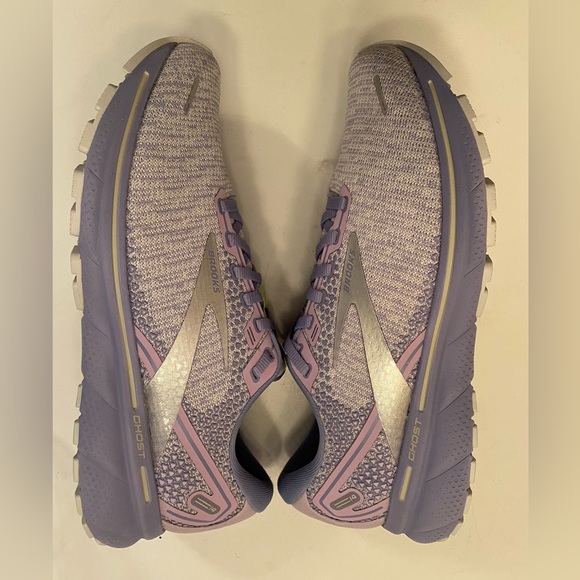 BROOKS GHOST 14 RUNNING SHOES LILAC SIZE 9.5 EXCELLENT CONDITION - Picture 6 of 10